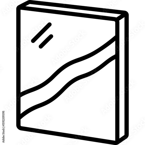 Glass texture outline icon vector