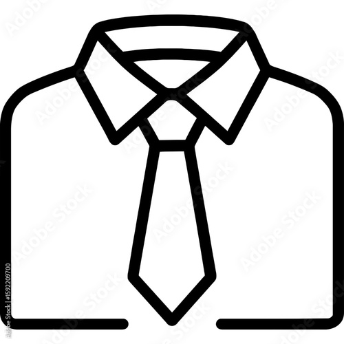 Necktie knot simple outline icon vector