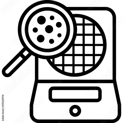 Microbiology colony counter outline icon vector