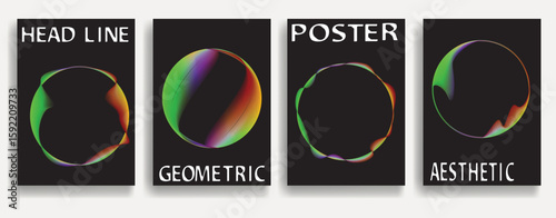 Modern posters . Vector design composition with colorful various geometric shapes . Abstract contemporary art . Vector art ideal for media, ads, covers, brochures, banners. 