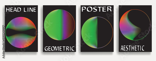 Modern posters . Vector design composition with colorful various geometric shapes . Abstract contemporary art . Vector art ideal for media, ads, covers, brochures, banners. 