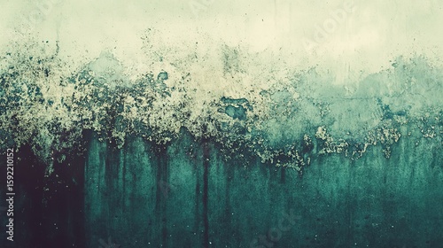 Vibrant Grunge Art Wall with Gradient Lighting, Abstract and Textured Design