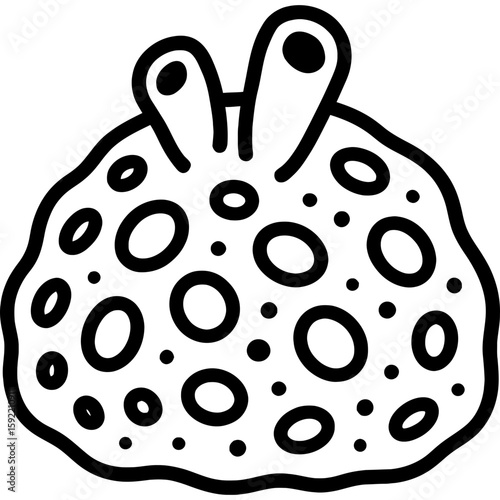 Sea sponge porous natural outline icon vector