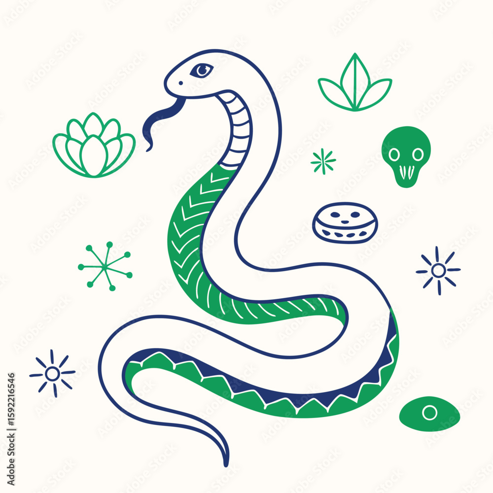 Fototapeta premium snake in the snake