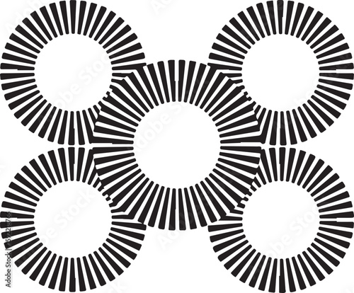 Geometric Radial Graph Elements Set

