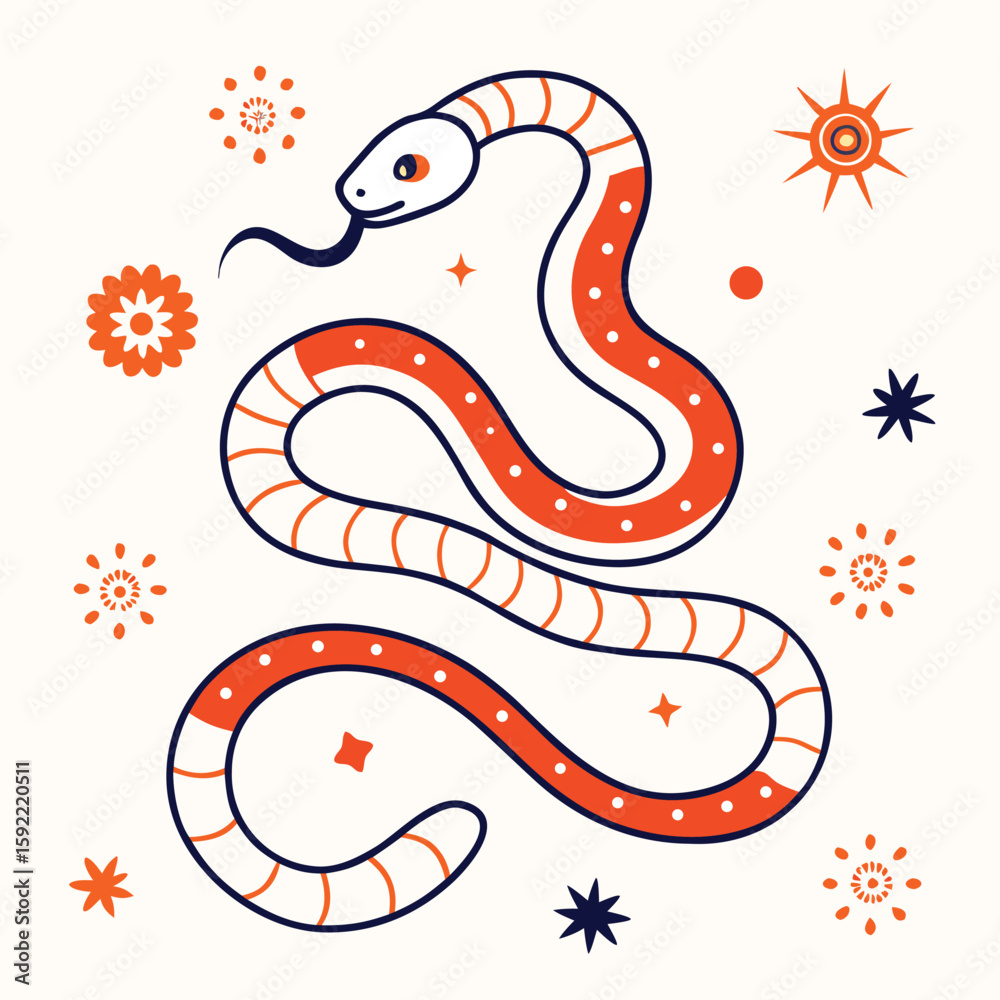 Obraz premium new year snake 