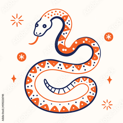 Wallpaper Mural vector illustration of a cartoon snake Torontodigital.ca