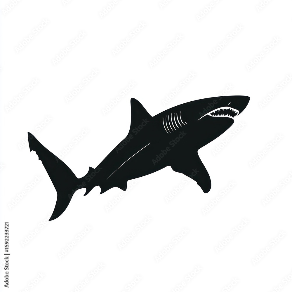 Obraz premium Silhouette of a shark (2)