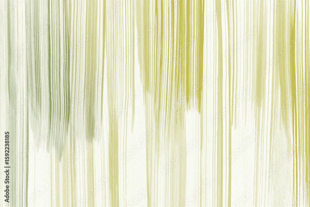 Fototapeta premium Hand-painted watercolor stripe background in green and yellow tones with Zen and Japanese style 