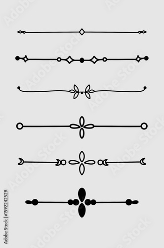 Collection of 6 Minimalist Lineart Divider