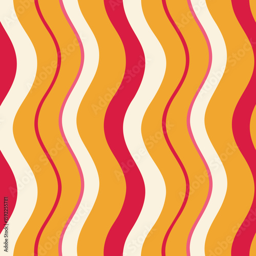 pattern with red and yellow stripes