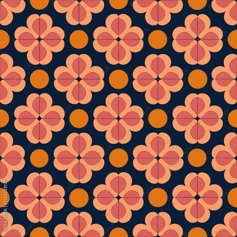 Obraz premium vector pattern with flowers