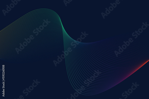 Calm Abstract Line Art Background Design.