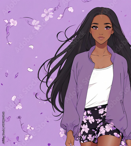 Elegant fashion woman illustration