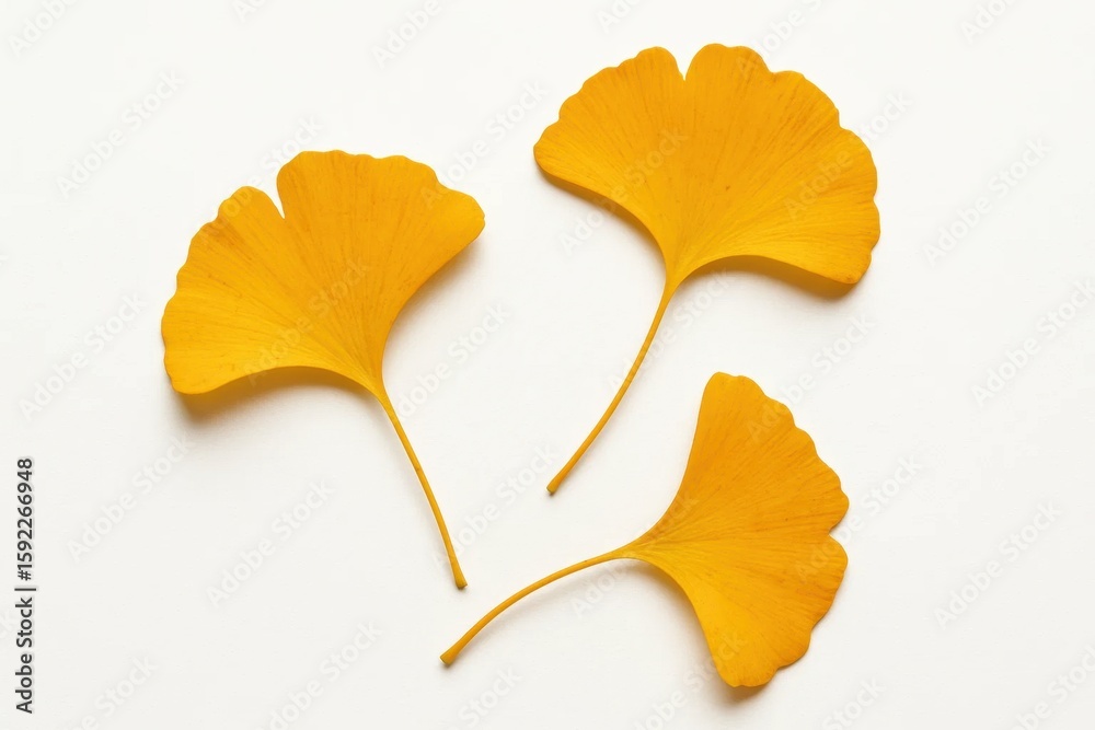 Naklejka premium A Study in Ginkgo Leaves