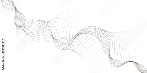 modern striped brown soft line white gray wavey curve line minimal concept creativity elegant graphic design use for banner, wallpaper, poster, web vector illustration.