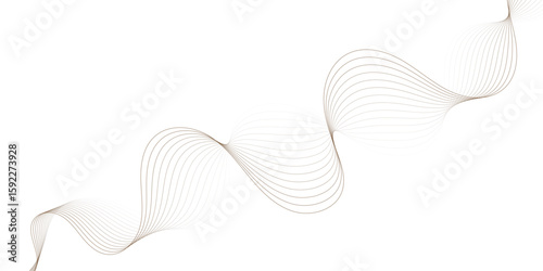 modern striped brown soft line white gray wavey curve line minimal concept creativity elegant graphic design use for banner, wallpaper, poster, web vector illustration.