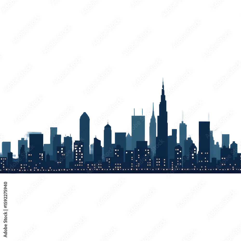 Naklejka premium new york city skyline
