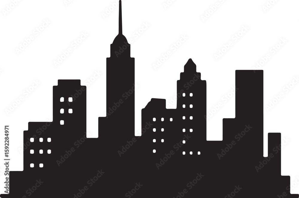 Fototapeta premium city skyline silhouette