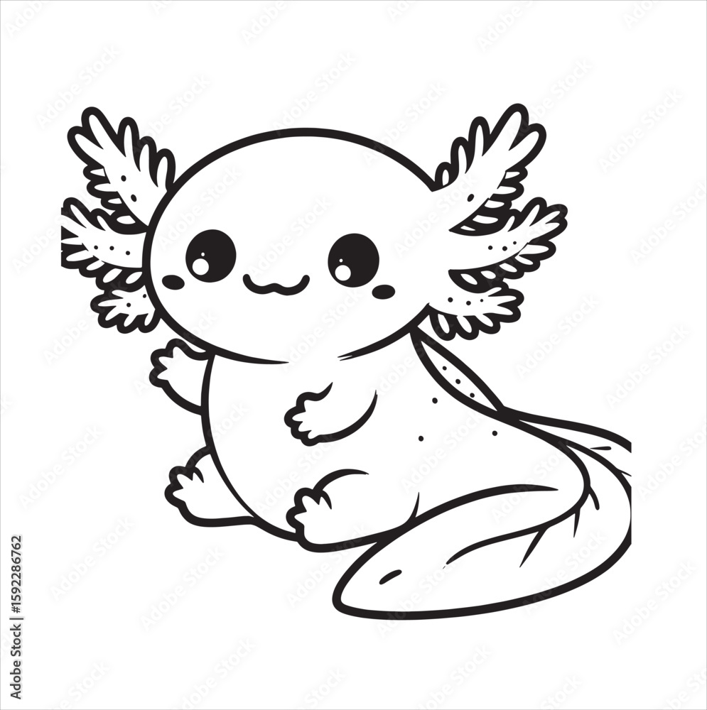 Obraz premium Cut Sitting Axolotl