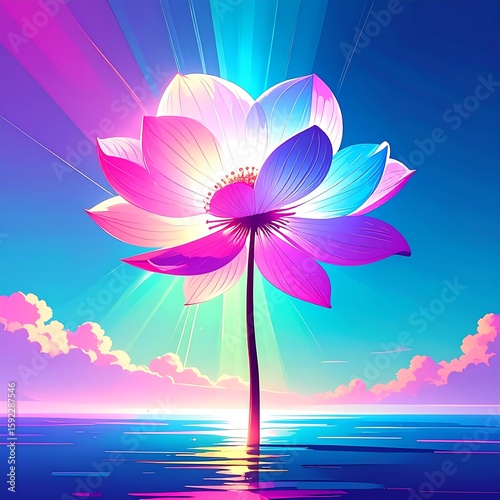 lotus flower on the beach