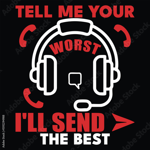 "911 Dispatcher Quote Design – Calm Voice in Chaos | Merch Ready Vector for T-Shirt, Mug, Tote Bag, Hoodie & More"