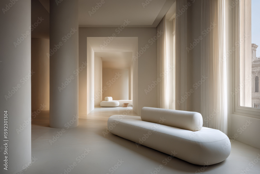 Fototapeta premium explore interior design trends focusing on minimalism and its impact on coziness