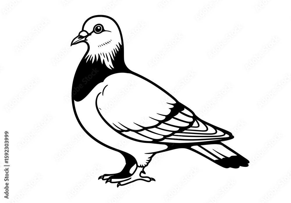 Fototapeta premium vector illustration of a bird