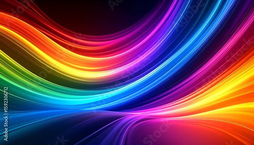 Abstract vibrant swirling rainbow colors