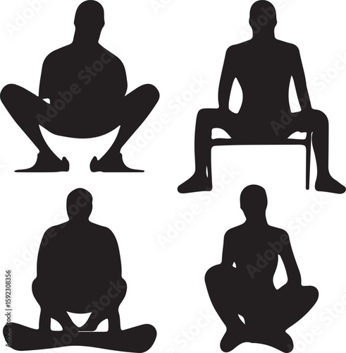 Silhouette of a woman meditating in lotus pose representing peace and relaxation