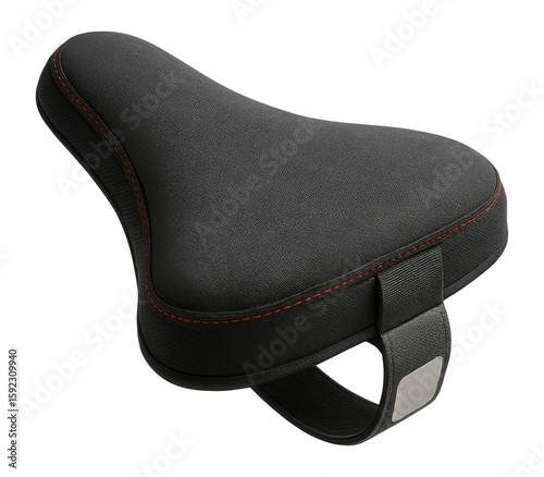 Canvas bicycle saddle cover with hook-and-loop fasteners for city commuting