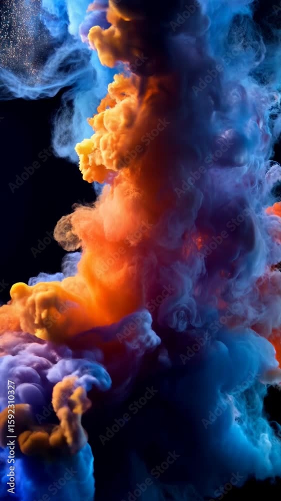 Explosión de Humo de Colores en Cámara Lenta | Arte Abstracto Visual