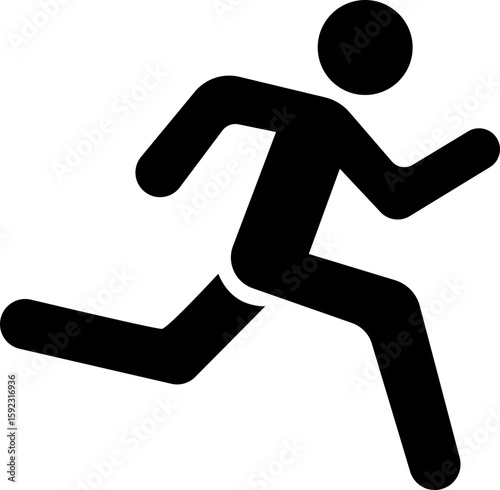 image displays of running and walking icon. often used to symbolize movement fitness or activity in various contexts workout modes or goals related to speed progress or routes web design infographics
