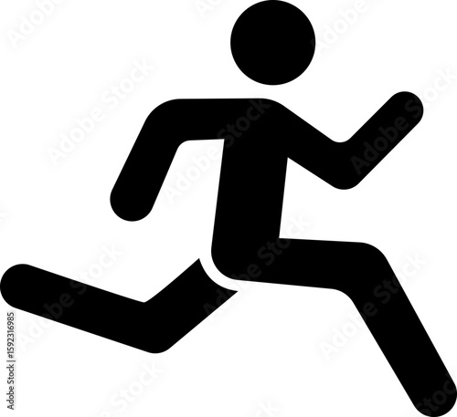 image displays of running and walking icon. often used to symbolize movement fitness or activity in various contexts workout modes or goals related to speed progress or routes web design infographics
