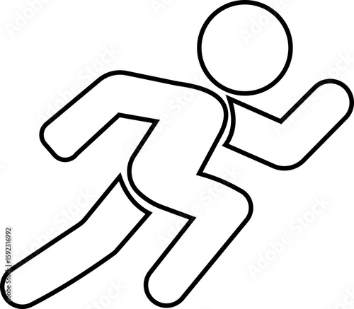image displays of running and walking icon. often used to symbolize movement fitness or activity in various contexts workout modes or goals related to speed progress or routes web design infographics