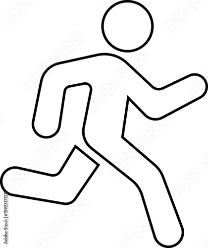 image displays of running and walking icon. often used to symbolize movement fitness or activity in various contexts workout modes or goals related to speed progress or routes web design infographics