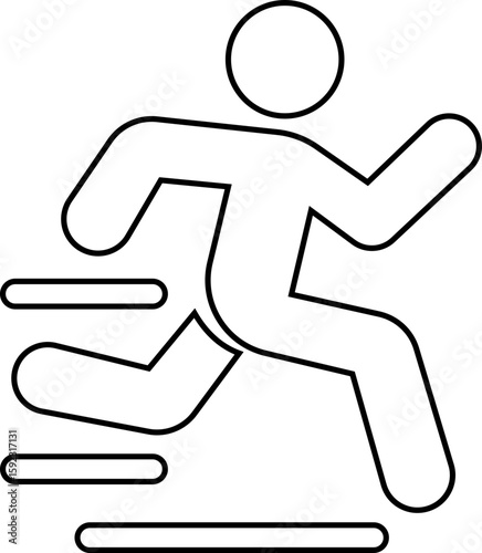 image displays of running and walking icon. often used to symbolize movement fitness or activity in various contexts workout modes or goals related to speed progress or routes web design infographics