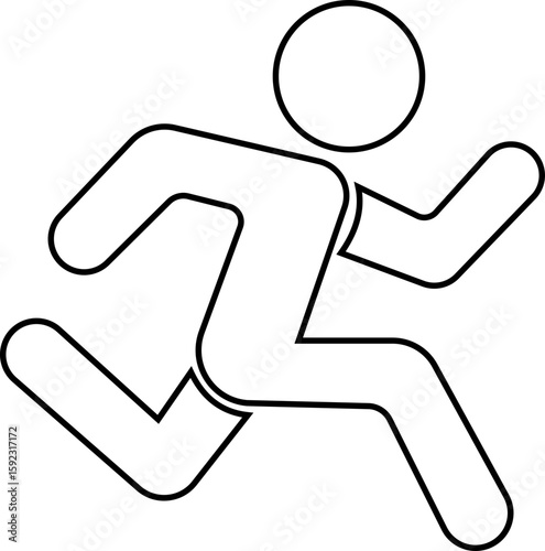 image displays of running and walking icon. often used to symbolize movement fitness or activity in various contexts workout modes or goals related to speed progress or routes web design infographics