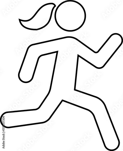 image displays of running and walking icon. often used to symbolize movement fitness or activity in various contexts workout modes or goals related to speed progress or routes web design infographics