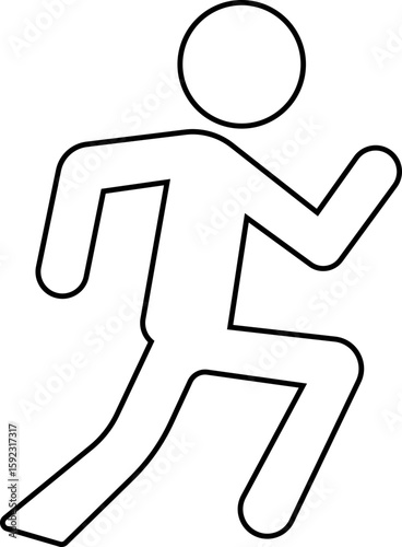 image displays of running and walking icon. often used to symbolize movement fitness or activity in various contexts workout modes or goals related to speed progress or routes web design infographics