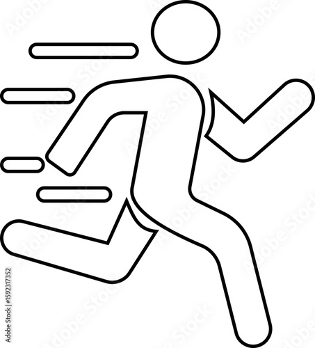 image displays of running and walking icon. often used to symbolize movement fitness or activity in various contexts workout modes or goals related to speed progress or routes web design infographics