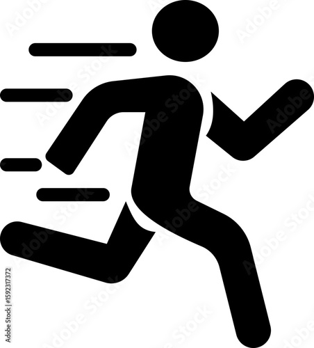 image displays of running and walking icon. often used to symbolize movement fitness or activity in various contexts workout modes or goals related to speed progress or routes web design infographics