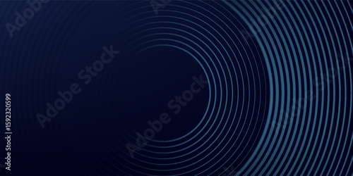 Abstract blue glowing geometric lines on dark blue background. eps10