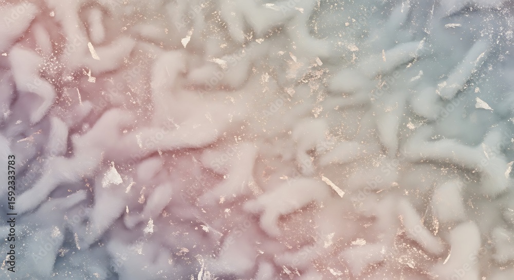 Fototapeta premium Macro photograph capturing the ethereal beauty and abstract texture of frozen water on a windowpane