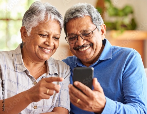 Elderly Person Learning to Use Smartphone at Home with Natural Light and Emotions