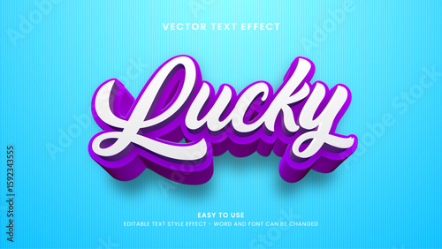 lucky editable text effect