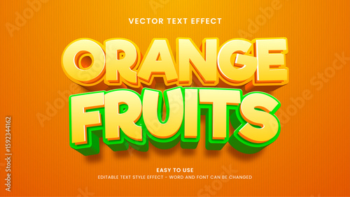 orange fruits editable text effect