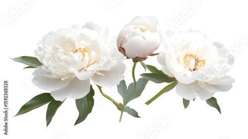 Fototapeta Naklejka Na Ścianę i Meble -  peonies png