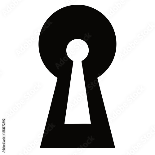 silhouette victor art  Through the Keyhole on white backgroun