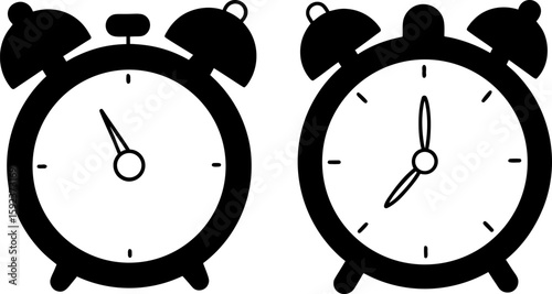 Alarm clock vector art, alarm clock art, clock vector art design, Vector of modern clocks art, alarm clock isolated